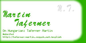 martin taferner business card